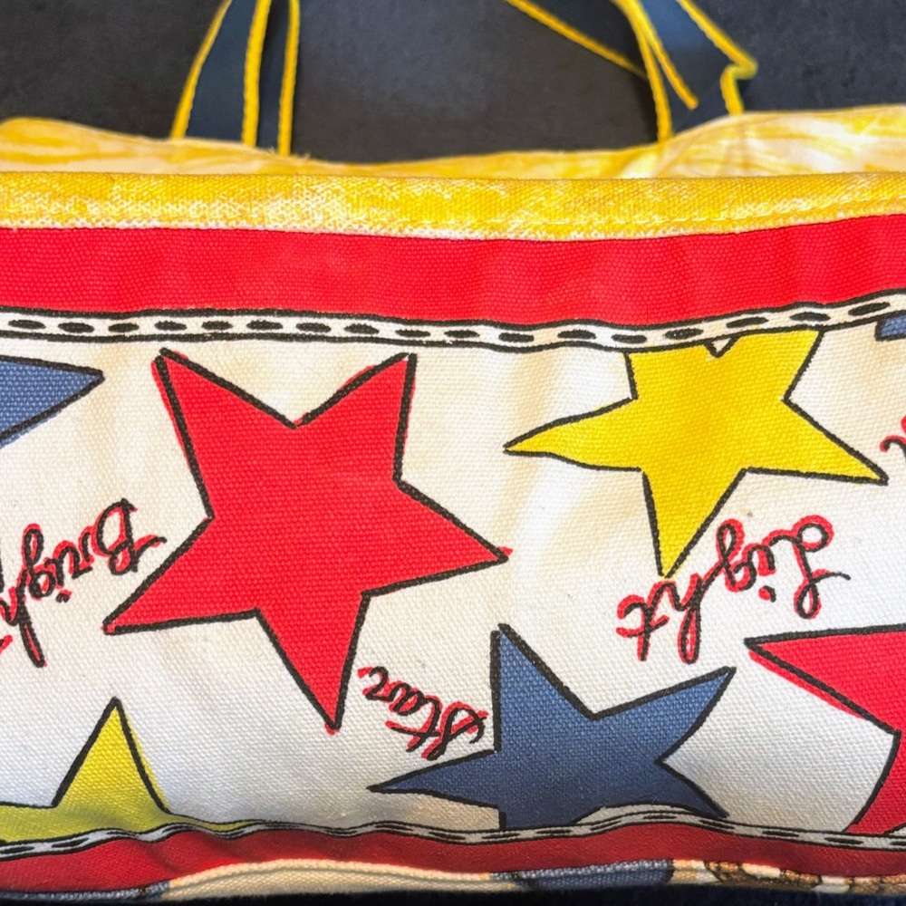 Brighton Canvas Tote Bag Chic Ahoy Nautical Theme Bag Shoulder Hand Painted - Picture 14 of 16